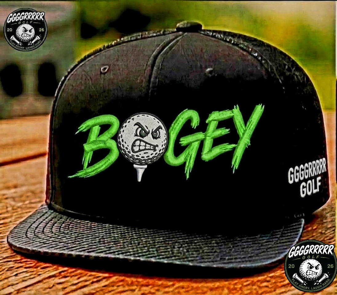 BOGEY Performance Golf Hat – Black & Neon Green