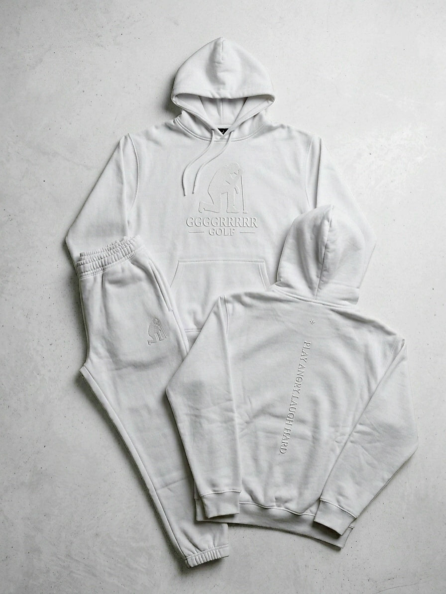 Defeated Golfer Tracksuit - White Tonal