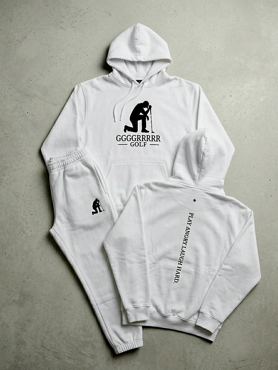 Defeated Golfer Tracksuit - White & Black