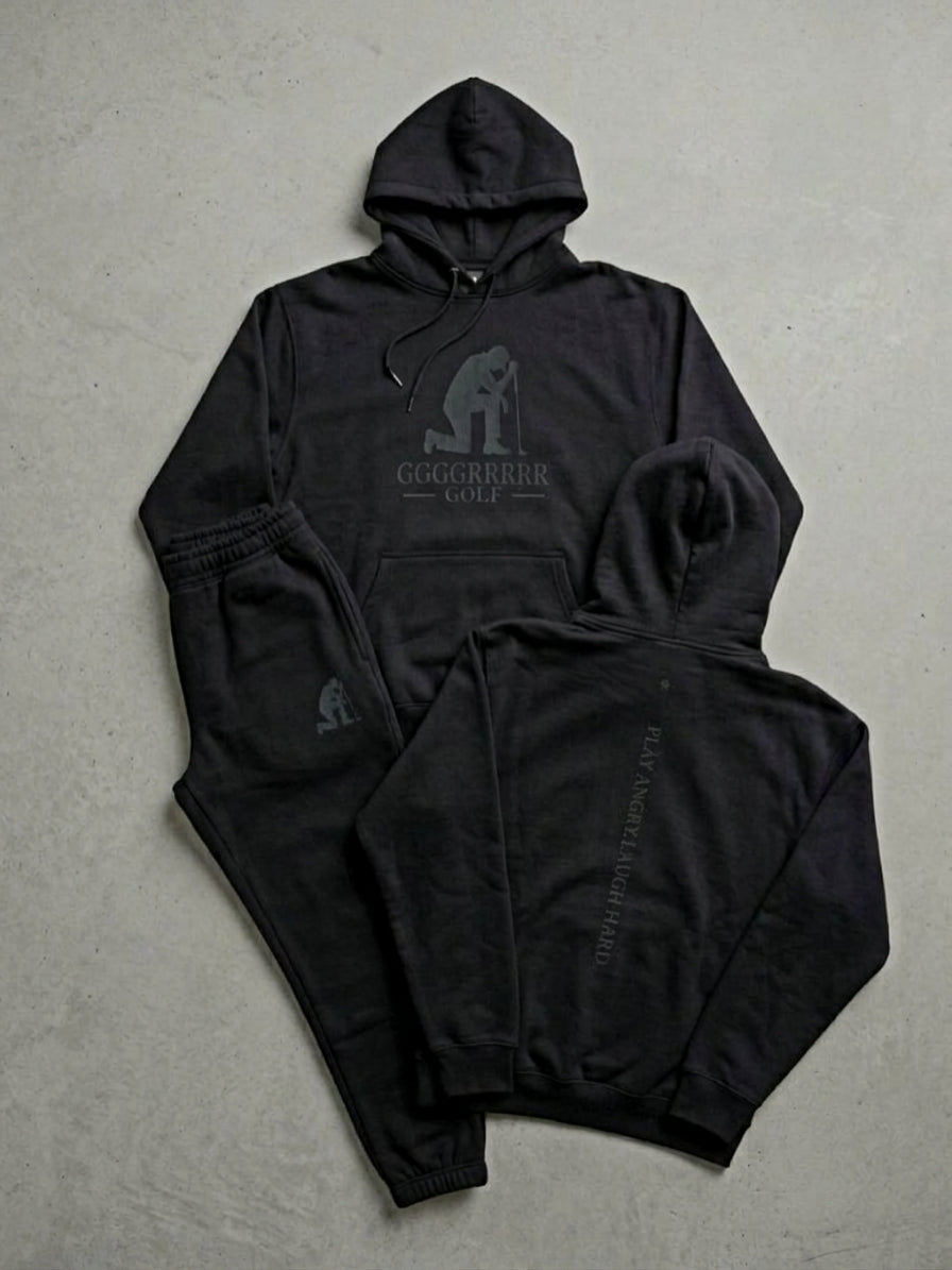 Defeated Golfer Tracksuit - Black Tonal