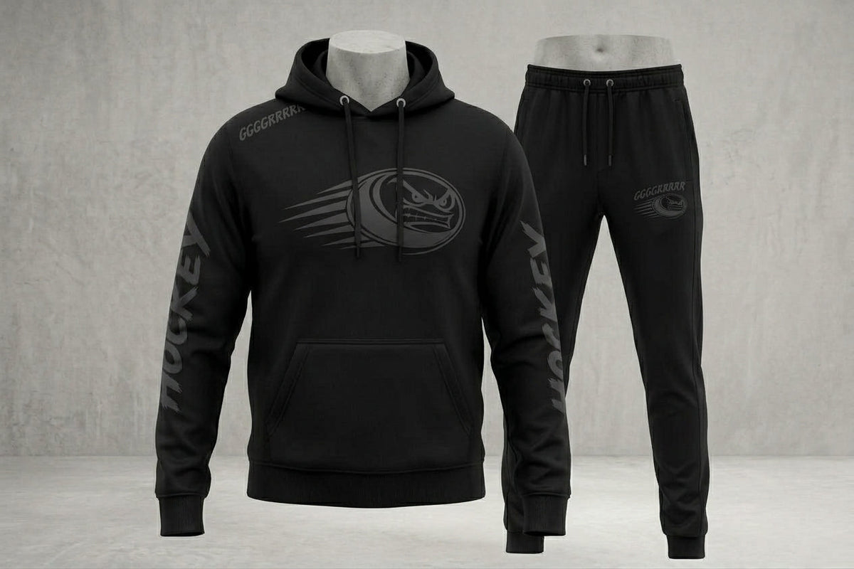 GGGGRRRRR HOCKEY TRACKSUIT. Black Tonal