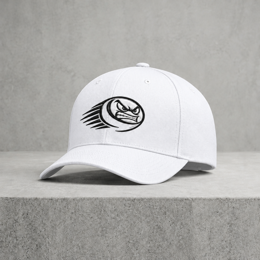 GGGGRRRRR HOCKEY Flexfit Hat - White Bold Logo