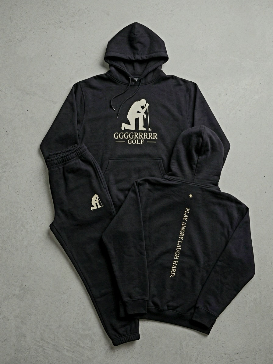 Defeated Golfer Tracksuit - Black & Gold