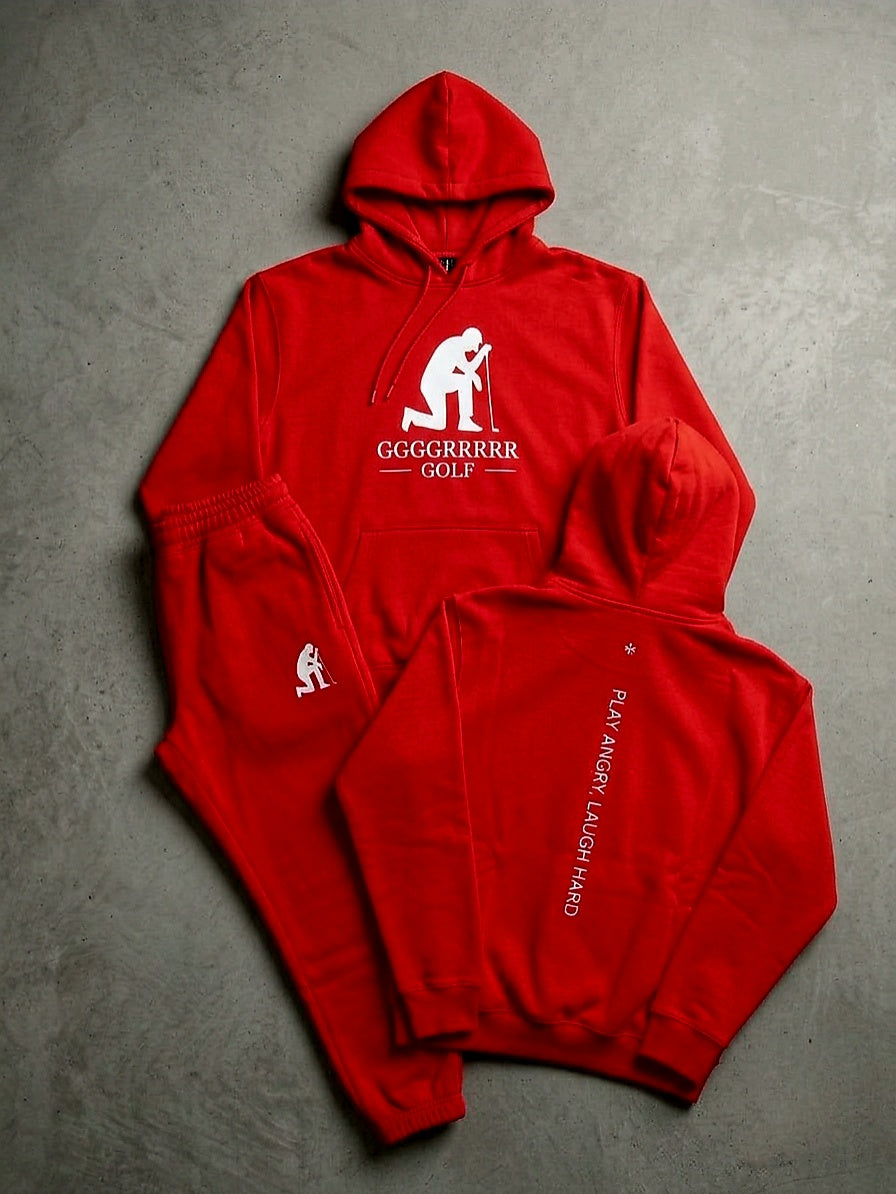Defeated Golfer Tracksuit - Red & White