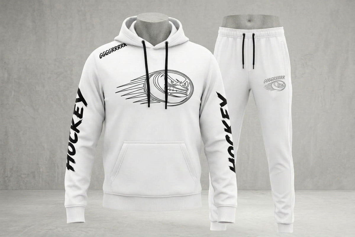 GGGGRRRRR HOCKEY Tracksuit - White Outline Logo