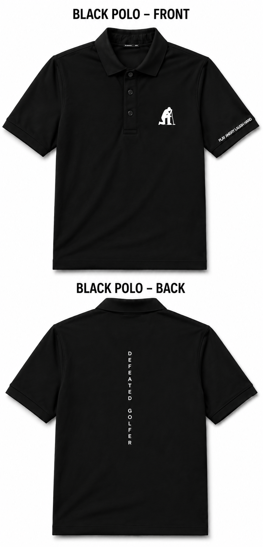 Defeated Golfer Polo and Snapback Bundle