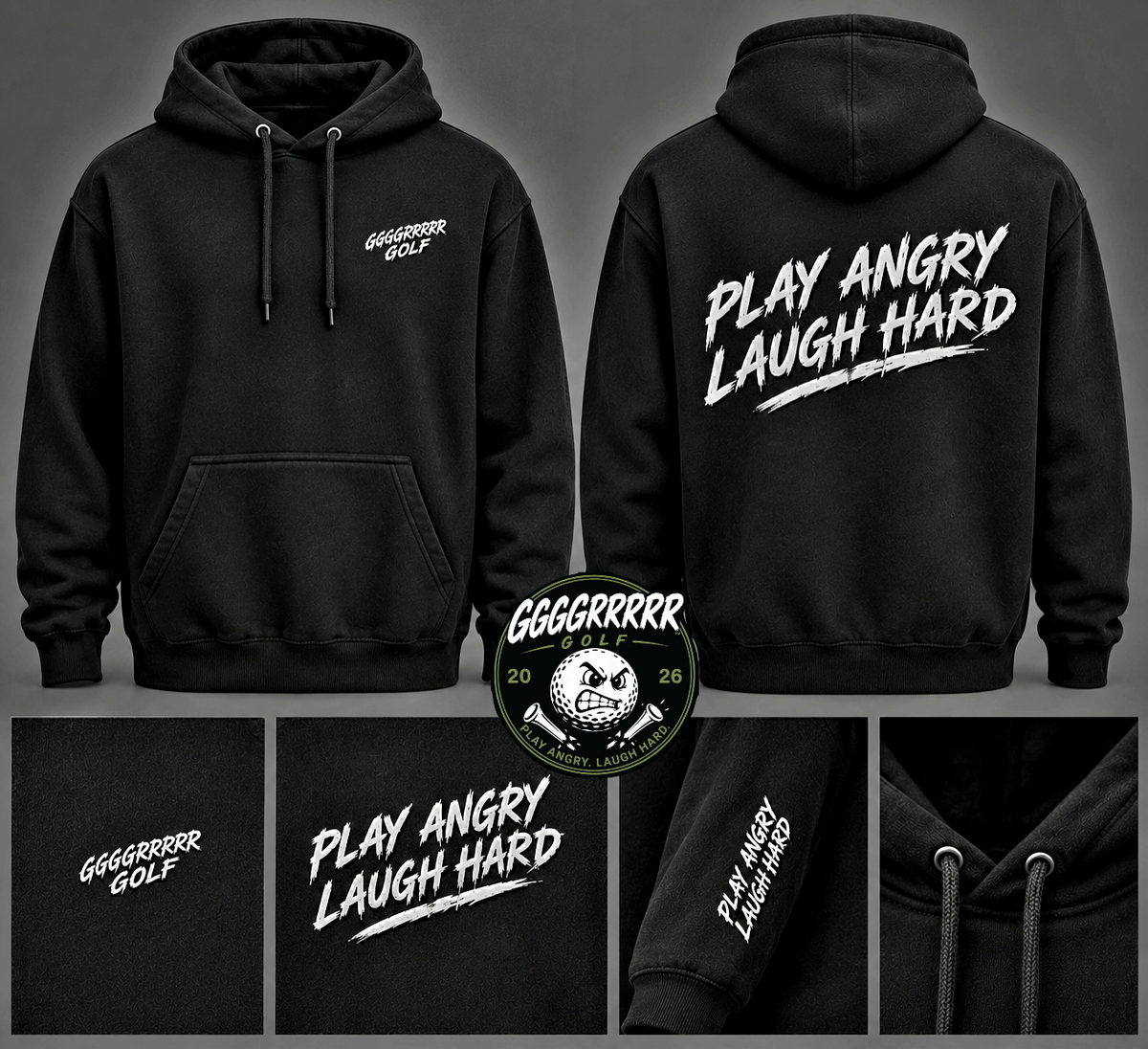 PLAY ANGRY LAUGH HARD Hoodie