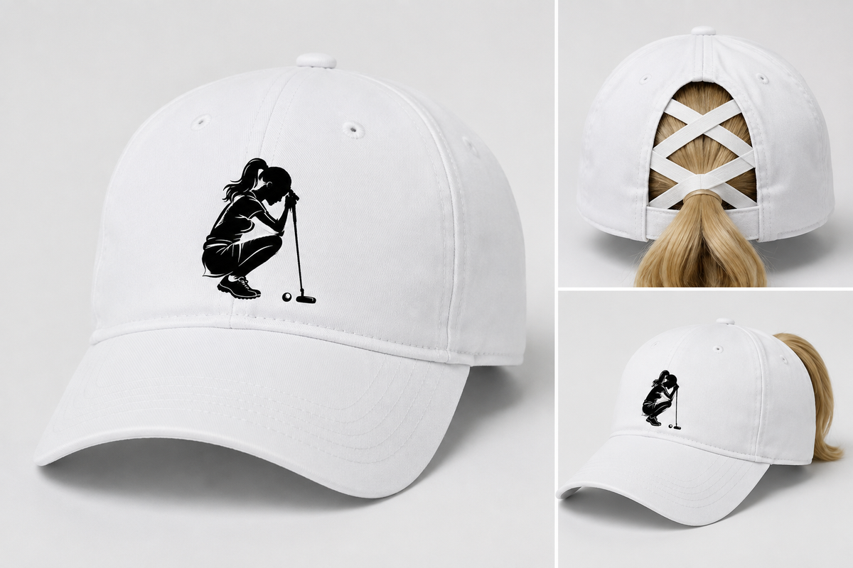 Defeated Golfer Women's Criss-Cross Hat
