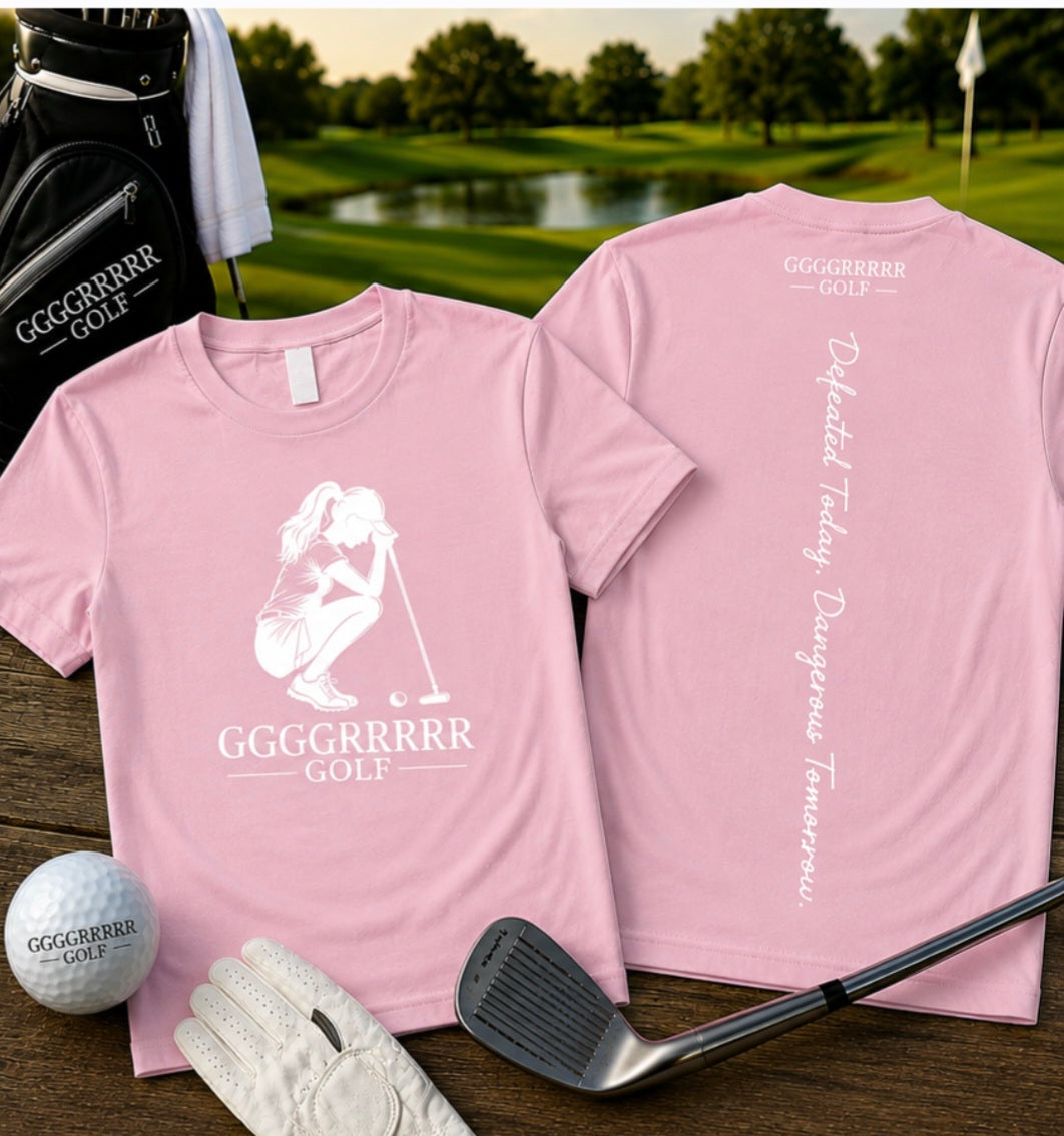 Defeated Golfer Women's T-shirt, Pink