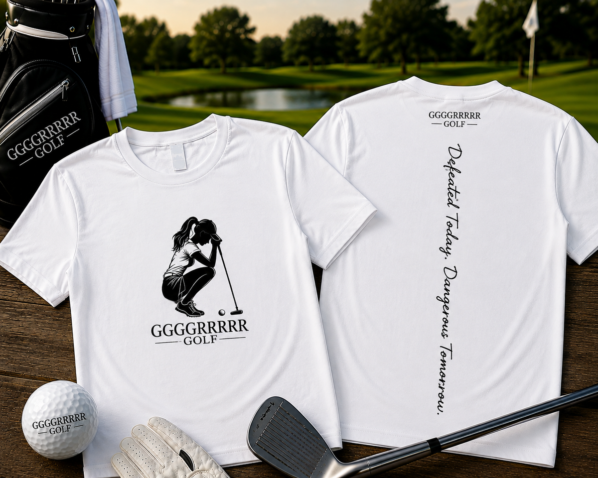 Defeated Golfer Women's T-shirt, White